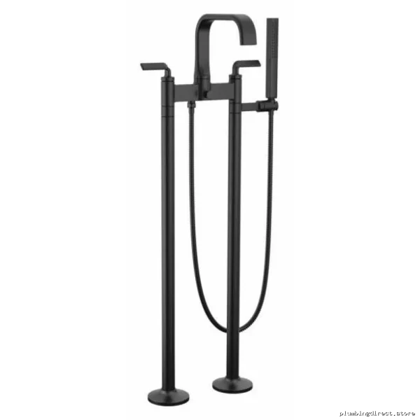 MatteBlack TwistedLever TubFiller TrimKit w/Allaria Design - Brizo