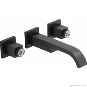 Brizo Matte Black Wall Mount Vessel Sink Faucet 1.2 GPM Single Handle