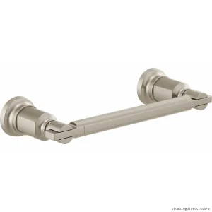 Brizo Luxe Nickel Mini Towel Bar - Compact 8 Inch Bathroom Hardware