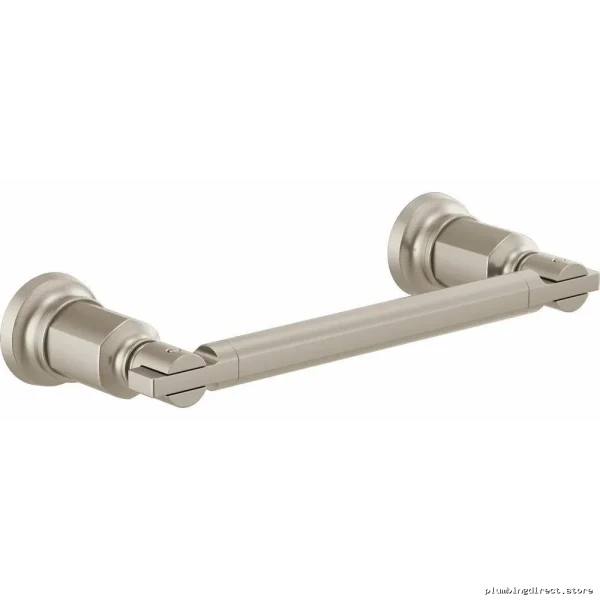 Brizo Luxe Nickel Mini Towel Bar - Compact 8 Inch Bathroom Hardware