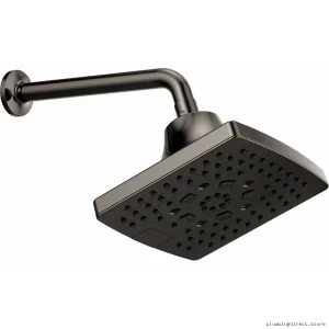 Brizo 7 Square Shower Head 5-Spray Black Onyx 1.75 GPM Water Saving