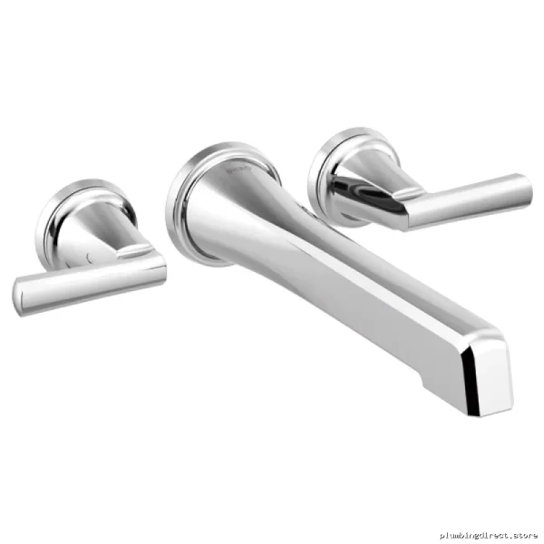 Brizo Modern Chrome Two-Handle Wall Mount Tub Fill Trim Kit