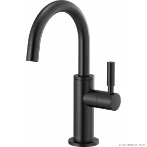 Brizo Modern Matte Black Stainless Steel Beverage Tap - Model #61320