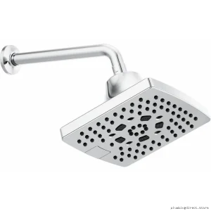 MultiFunction Square Shower Head with 1.75 GPM Flow Chrome Finish Brizo