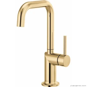 Brizo Odin Bar Faucet - Square Spout Handle-Free in Brilliantly Polished Gold