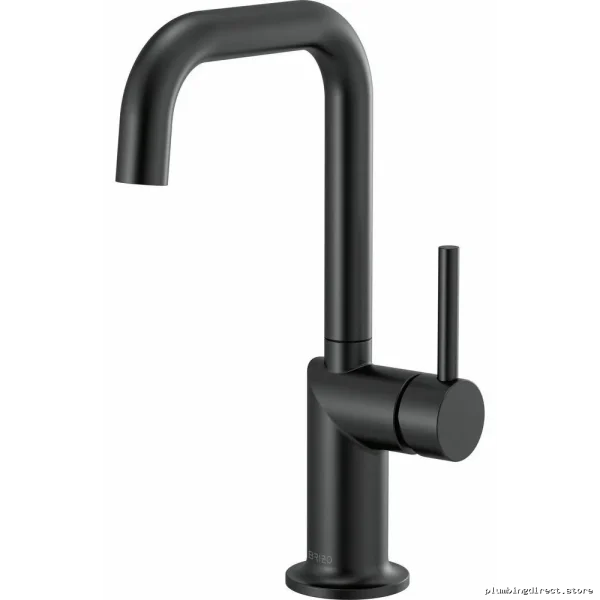 Odin Bar Faucet Square Spout Compact Handle Matte Black Brizo