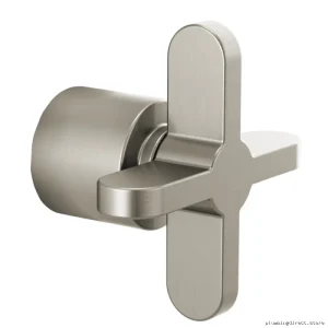 Brizo Odin Brushed Nickel Diverter Trim with Cross Handle HX975-BN