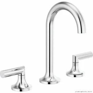 Brizo Odin Chrome Widespread Bathroom Faucet with Low Lever Handles