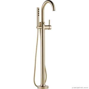 Brizo Odin Freestanding Floor Mount Tub Faucet in Luxe Gold T70175-GL