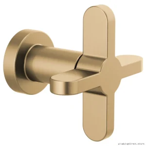 Brizo Odin Luxe Gold Cross Handle Volume Control Trim T66673-GL