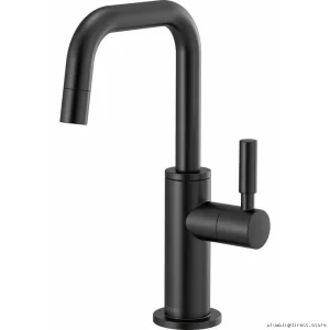 Brizo Odin Matte Black Beverage Faucet 61365LF-C-BL for Modern Kitchens