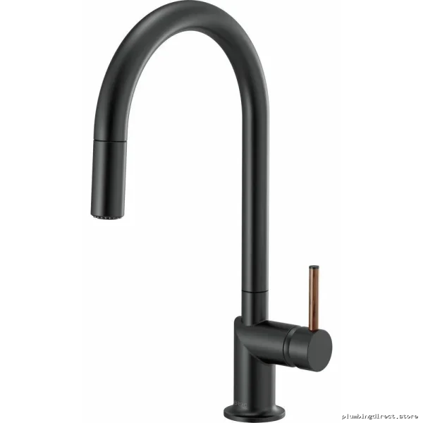 Brizo Odin Matte Black Kitchen Faucet - Pull-Down Spray & Reduced Handle Design