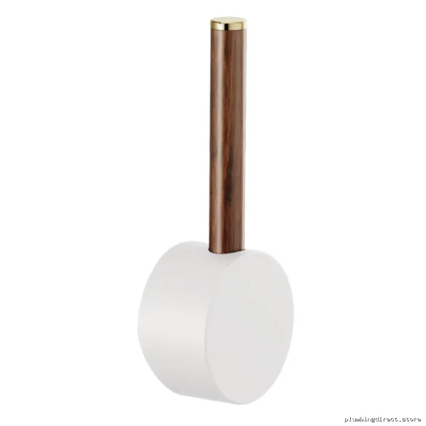 Brizo Odin Matte White Pull-Down Kitchen Faucet with Wood Handle HLK177