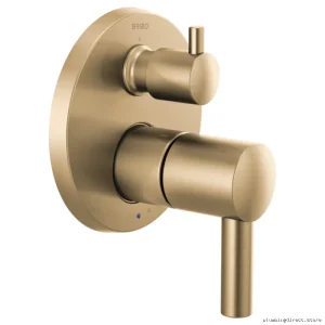Brizo T75P575-GLLHP Odin Pressure Balance Valve Trim with Triple Function Diverter & Handle-Free Design - Brilliance Luxe Gold Finish