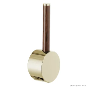 Brizo Odin Polished Nickel Pull-Down Kitchen Faucet with Wood Handle