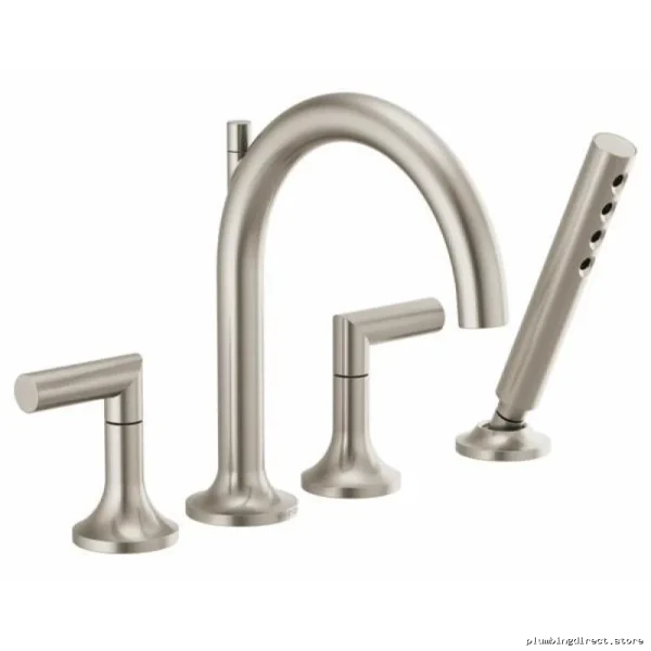 Brizo T67475-BNLHP Odin Roman Tub Shower Trim with Handheld - Luxe Nickel, Fewer Handles Modern Design