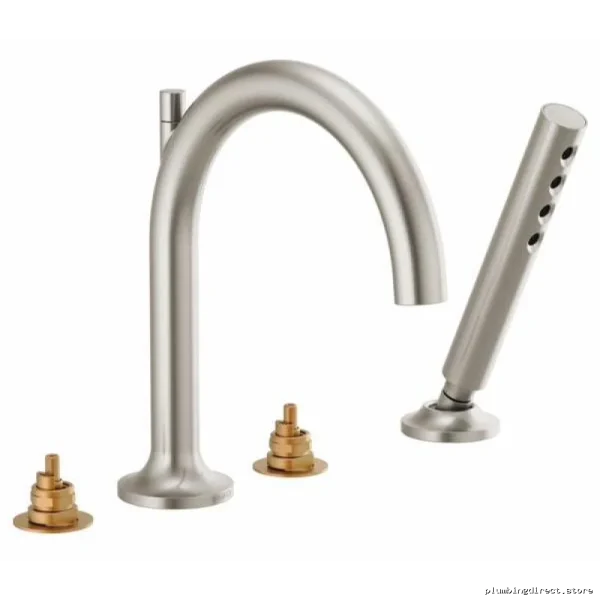 Brizo T67475-BNLHP Odin Roman Tub Shower Trim with Handheld - Luxe Nickel, Fewer Handles Modern Design - Image 2