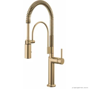 Brizo Odin Single Handle Pull Down Kitchen Faucet in Luxe Gold Finish