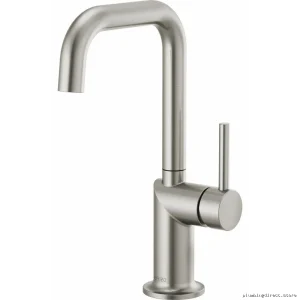 Brizo Odin Square Spout Bar Faucet - Modern Stainless Steel Handle-Free Kitchen Sink Fixture