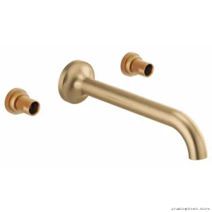Odin Wall-Mount Bathroom Faucet Fewer Handles | Luxe Gold Finish T65875LF-GLLHP Brizo