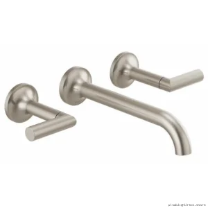 Brizo Odin Wall Mount Bathroom Faucet Low-Flow 1.5 GPM, Single-Handle Design Luxe Nickel Finish T65875LF-BNLHP