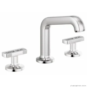 Brizo Polished Chrome Widespread Bathroom Faucet - Single Handle Design