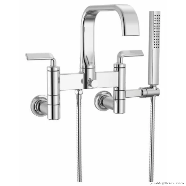 Brizo Polished Chrome Tub Filler Trim Kit with 2 Lever Handles T70367-PC