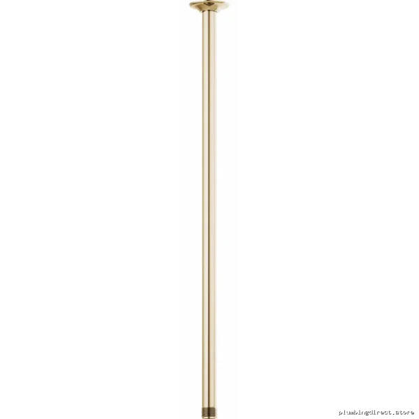 Brizo Polished Gold Ceiling Mount Shower Arm with Round Flange Design - Stainless Steel Construction | Model #8399PG
