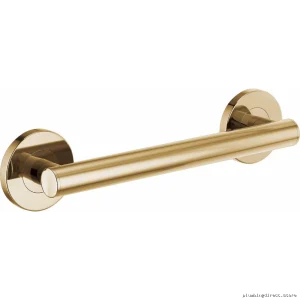 Brizo Polished Gold Grab Bar - Round Design 12" Stainless Steel 69275-PG