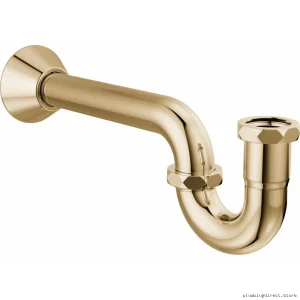Brizo Polished Gold P-Trap Drain with Flange