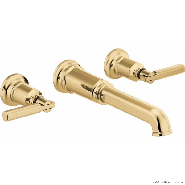 Wall Mount Lever Handle Kit Polished Gold Bathroom Faucet Handle Set Brizo - Image 2