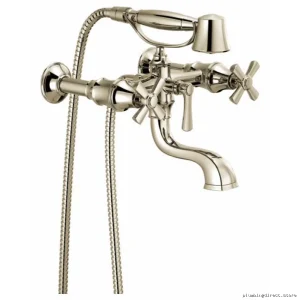 Brizo T70361-PN Polished Nickel Tub Filler Trim Kit 2-Handle Cross Design