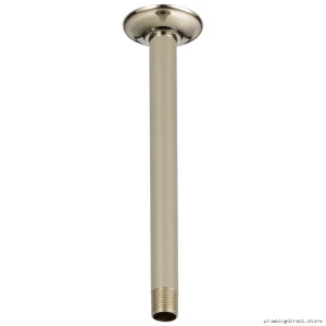 Brizo Polished Nickel Ceiling Shower Arm with Flange 10 Inch RP48986PN