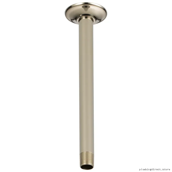Brizo Polished Nickel Ceiling Shower Arm with Flange 10 Inch RP48986PN