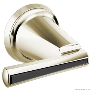 Brizo Polished Nickel Wall Mount Lever Handle Kit with Black Crystal Accents