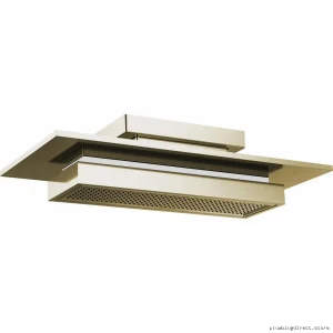 Brizo Polished Nickel Raincan Showerhead with LED Lighting by Frank Lloyd Wright