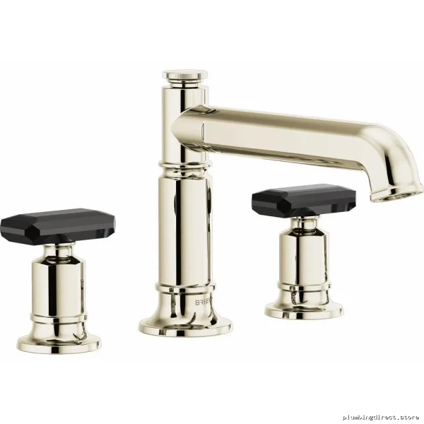 Brizo Polished Nickel Roman Tub Faucet with Crystal Lever Handles HK676-PNBC
