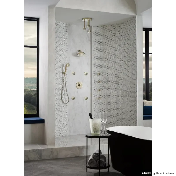 Brizo Polished Nickel Shower Arm with Flange RP74751PN 7-Inch