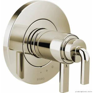 Brizo Polished Nickel Thermostatic Trim Kit with Notch Lever Handle