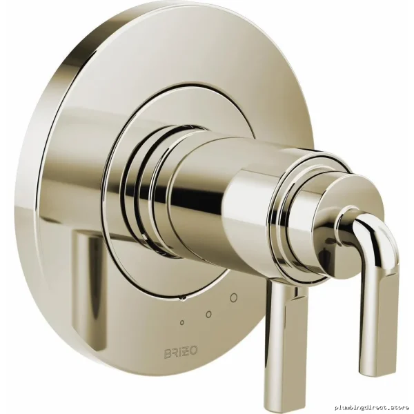 Brizo Polished Nickel Thermostatic Trim Kit with Notch Lever Handle