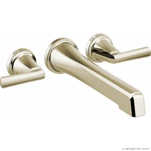 Brizo Polished Nickel Tub Faucet Lever Handles - Wall Mount Pair HL7098-PN