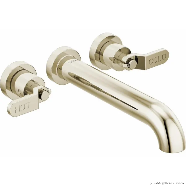 Brizo Polished Nickel Wall-Mount Tub Filler with Industrial Levers HL70434-PN