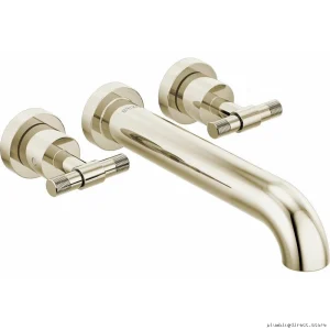 Brizo HL70433-PN Polished Nickel Tub Filler Kit with Dual T-Lever Wall Mount Handles