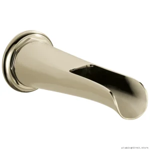 Brizo Polished Nickel Rook Tub Spout No Diverter RP78583PN - Sleek Design