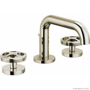 Brizo Polished Nickel Widespread Bathroom Faucet 1.2 GPM Low Spout