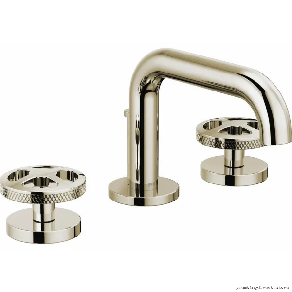 Brizo Polished Nickel Widespread Bathroom Faucet 1.2 GPM Low Spout