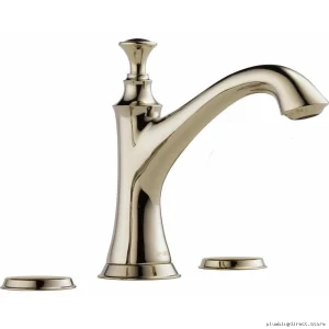 Brizo Polished Nickel Widespread Bathroom Faucet 1.2 GPM Water-Saving