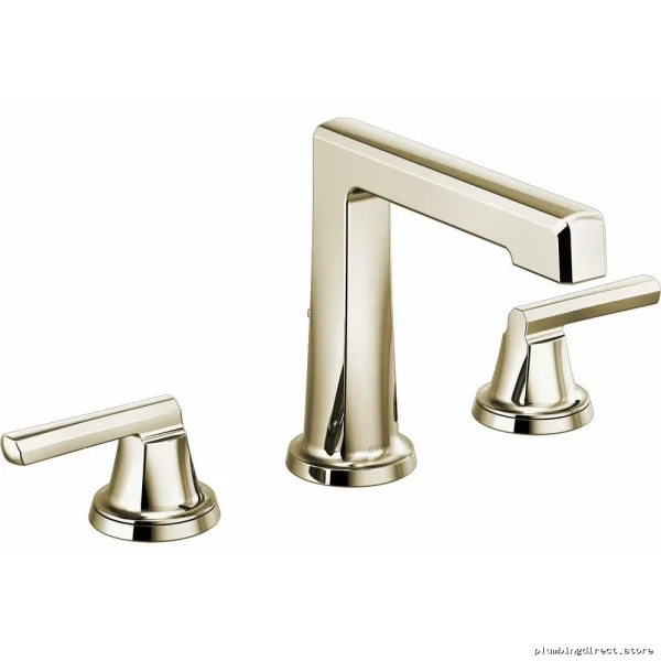 Brizo Polished Nickel Widespread Bathroom Faucet with Low Lever Handle