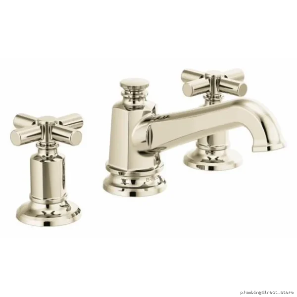 Brizo Polished Nickel Widespread Bathroom Faucet 1.2 GPM Low-Rise No Handles