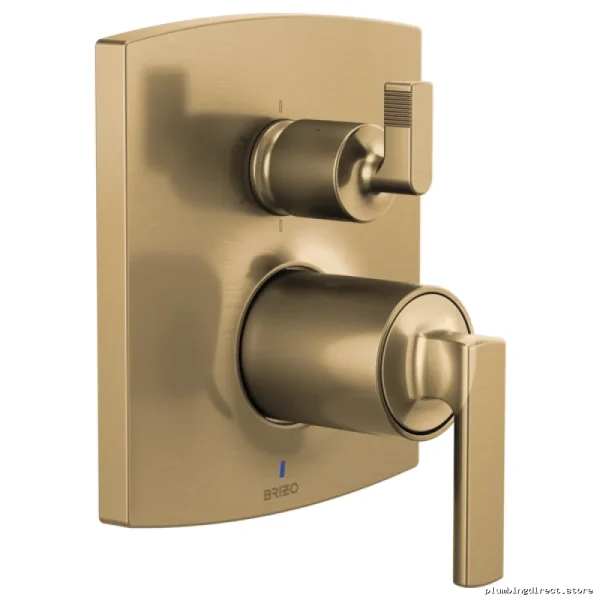 Pressure Balance Trim with 6-Function Diverter & Handle-Free Design - Brilliance Luxe Gold Brizo